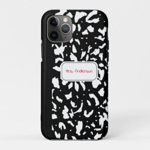 Marble Composition Notebook Personalised iPhone 11 Pro Case
