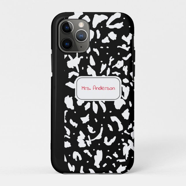 Marble Composition Notebook Personalised Case-Mate iPhone Case (Back)
