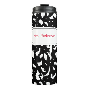 Marble Composition Notebook Personalised Thermal Tumbler