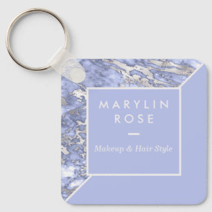 MARBLE CUSTOMIZABLE SQUARE BUSINESS CARD KEY RING