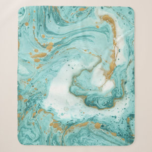Marble decorative texture, artistic abstract paint sherpa blanket