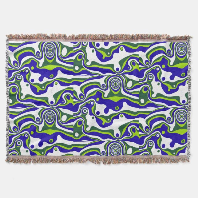 Marble Design, A Statement of Colour and Flow Throw Blanket (Front)