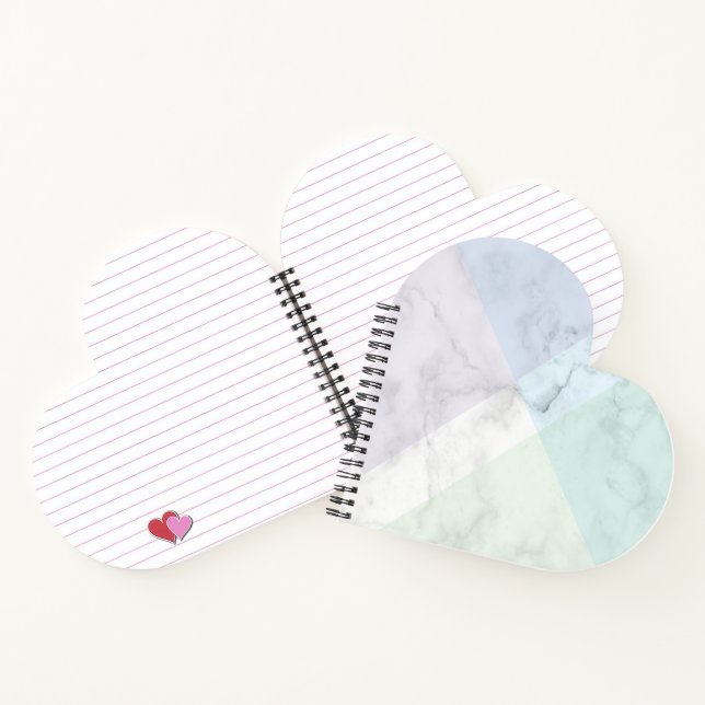 Marble  design pastel colors notebook (Inside)
