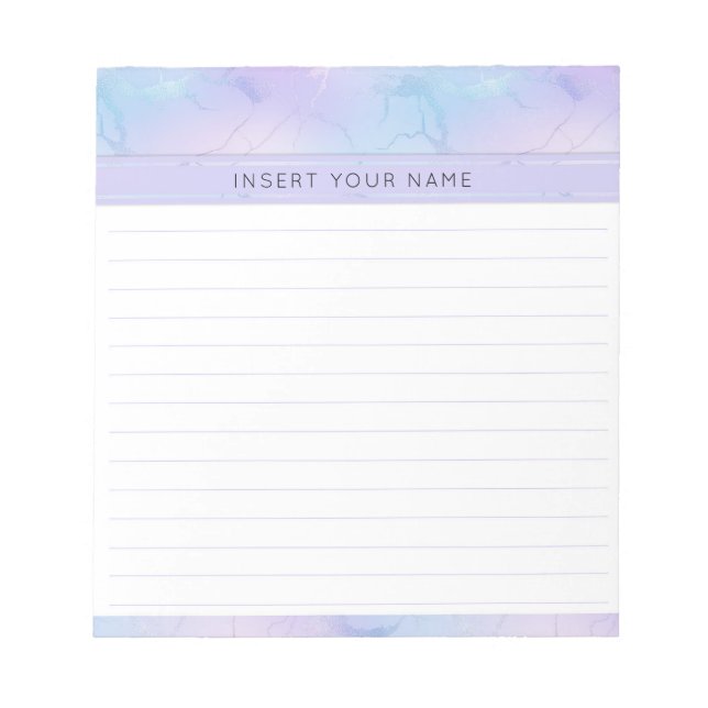 Marble Design Personalised Notepad 5.5" x 6" (Front)