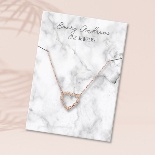 Marble Designer Jewellery Necklace Holder Display Business Card (Creator Uploaded)