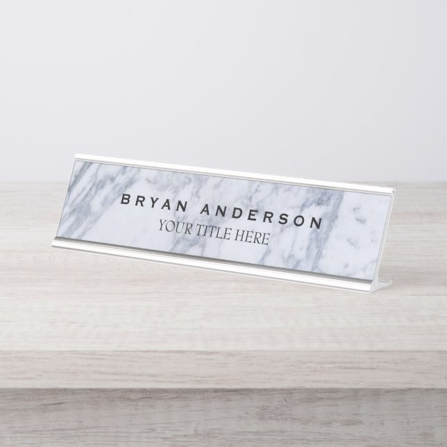 Marble Desk Name Plate (Front)