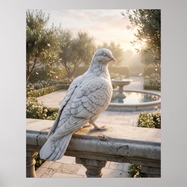 Marble Dove Peace Garden Poster (Front)