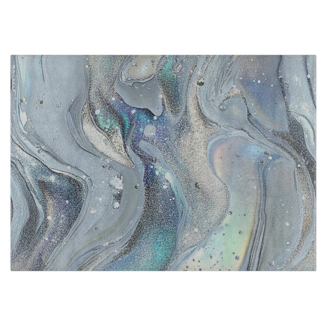 Marble Dreams in Blue Cutting Board (Front)