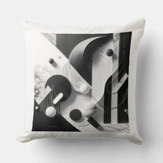 Marble Echoes of Silent Geometry Cushion