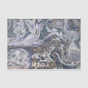 Marble Effect Blue Luxury Gift Wrap Tissue Paper