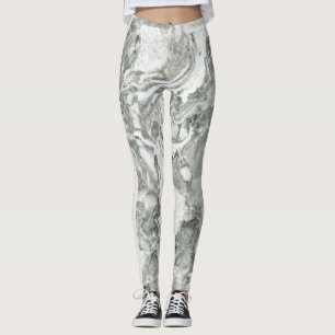 marble effect personalised leggings