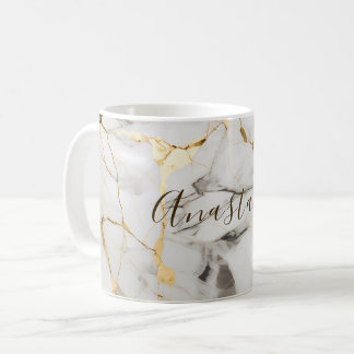 Marble effect with gold colour accents Mug