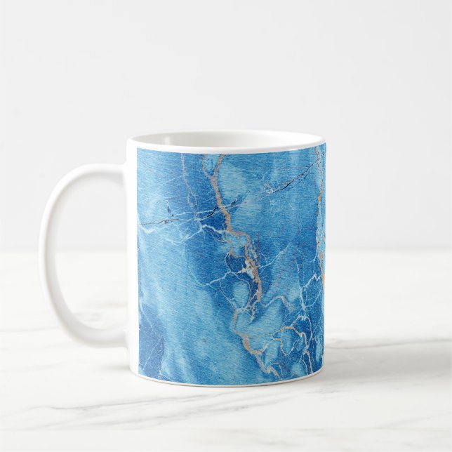 Marble Elegance: Natural Textured Surface. Coffee Mug (Left)