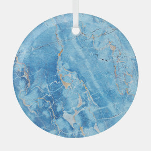 Marble Elegance: Natural Textured Surface. Glass Tree Decoration