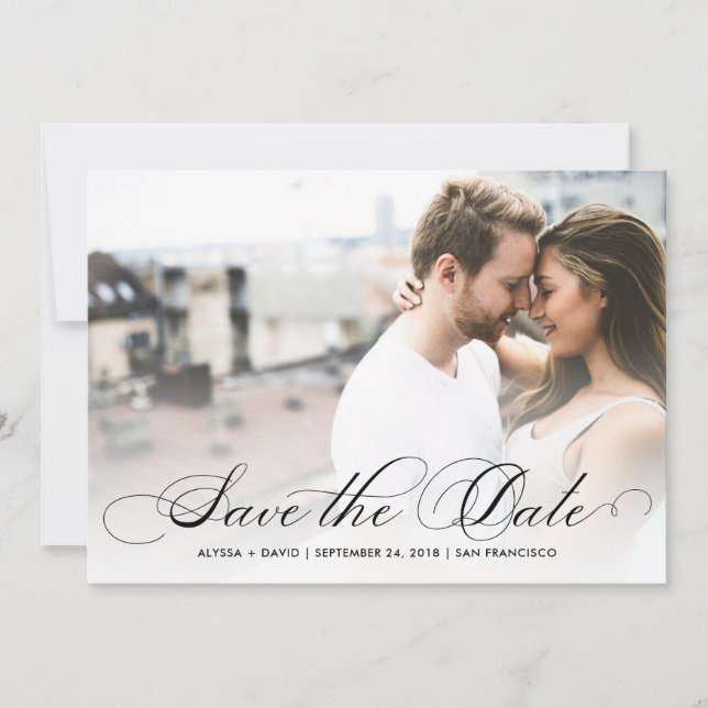 Marble Elegance | Photo Save the Date (Front)