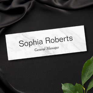 Marble Employee Staff Magnetic Name Tag Badge