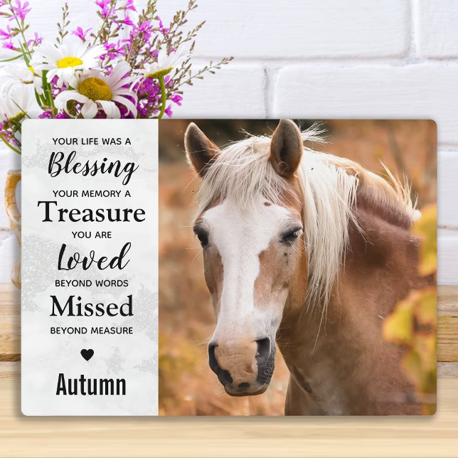 Marble Equestrian Keepsake Horse Memorial Plaque (Creator Uploaded)