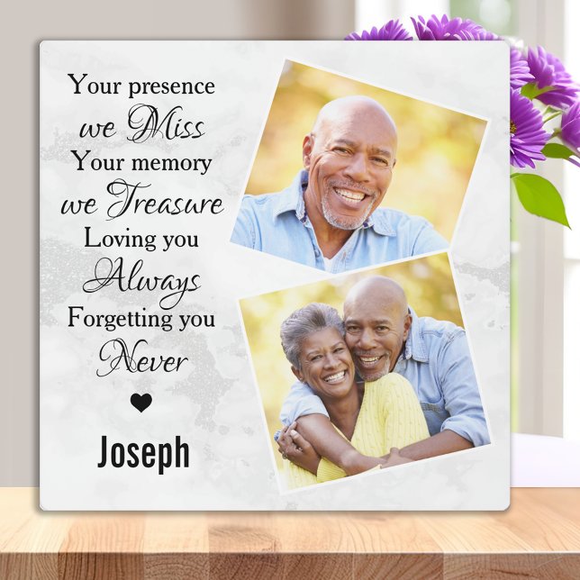 Marble Family Photo Sympathy Memorials Keepsake Plaque (Creator Uploaded)