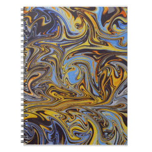 Marble Forms – Blue & Gold Artistic Notebook