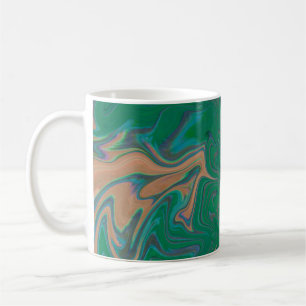 Marble Forms – Green & Gold Natural Flow Coffee Mug