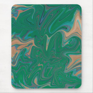 Marble Forms – Green & Gold Natural Flow Mouse Pad