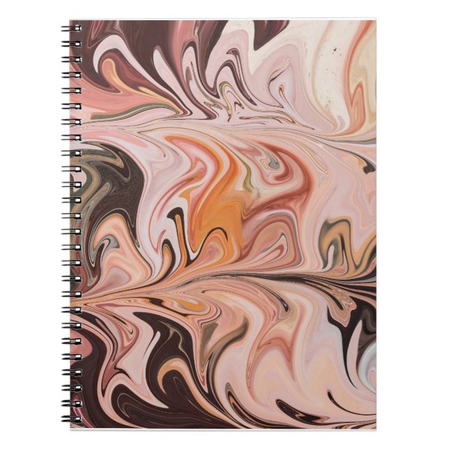 Marble Forms – Pink & Beige Soft Marble Notebook (Front)