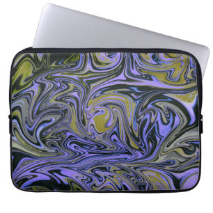 Marble Forms – Violet & Gold Mystic Energy Laptop Sleeve