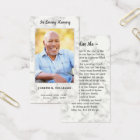 Marble Funeral Sympathy Photo Memorial Prayer Card