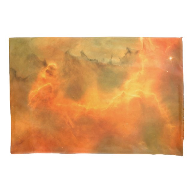 Marble Galaxy Gold Metallic Nebula Pillowcase (Front)