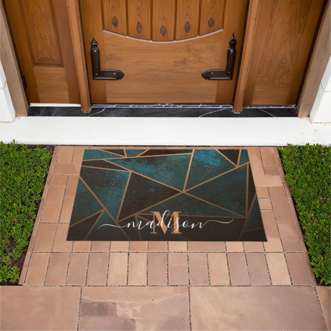 Marble Geometric Abstract Doormat (Outdoor)