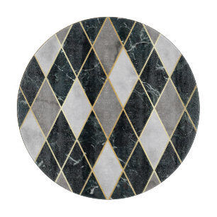 Marble Geometric: Gold Lines Luxury Cutting Board