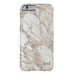 Marble Glam Rose Pink Gold Silver Designer Style Barely There iPhone 6 Case