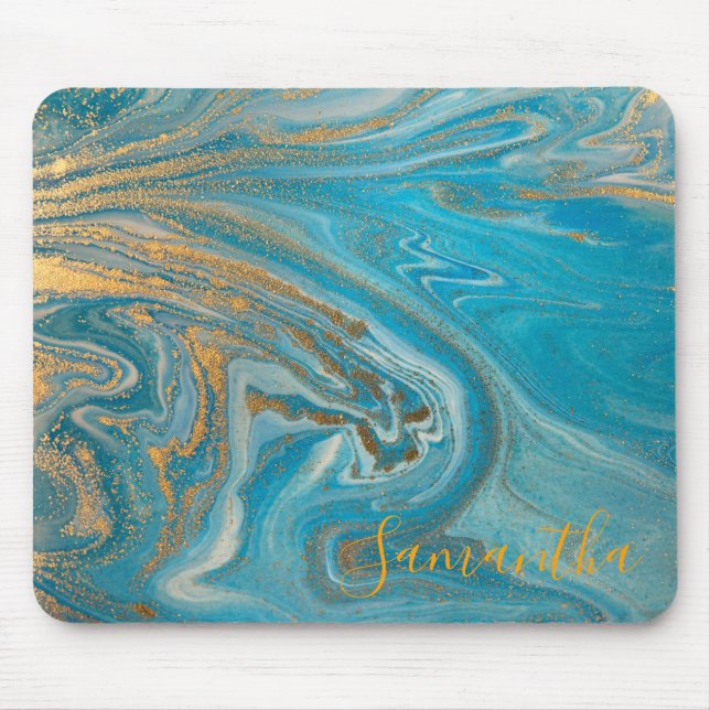 Marble Glitter Mouse Pad (Front)