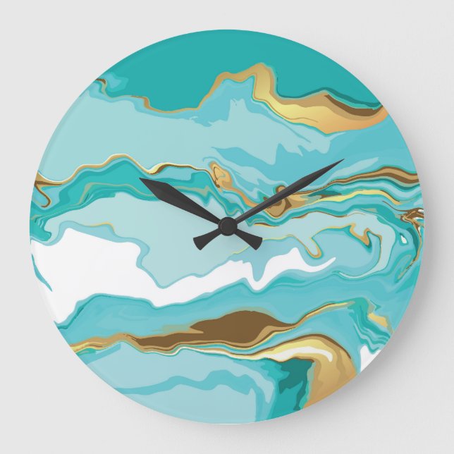 Marble, gold: abstract vintage background. large clock (Front)