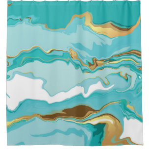 Marble, gold: abstract vintage background. shower curtain