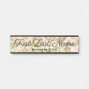Marble Gold Colour Office Door Sign Elegant Simple