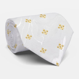 Marble gold Fleur de Lis, French Lili pattern Tie