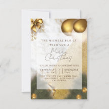 Marble gold glitter Year & Christmas Celebration