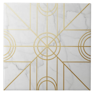 Marble & Gold Harmony Ceramic Tile