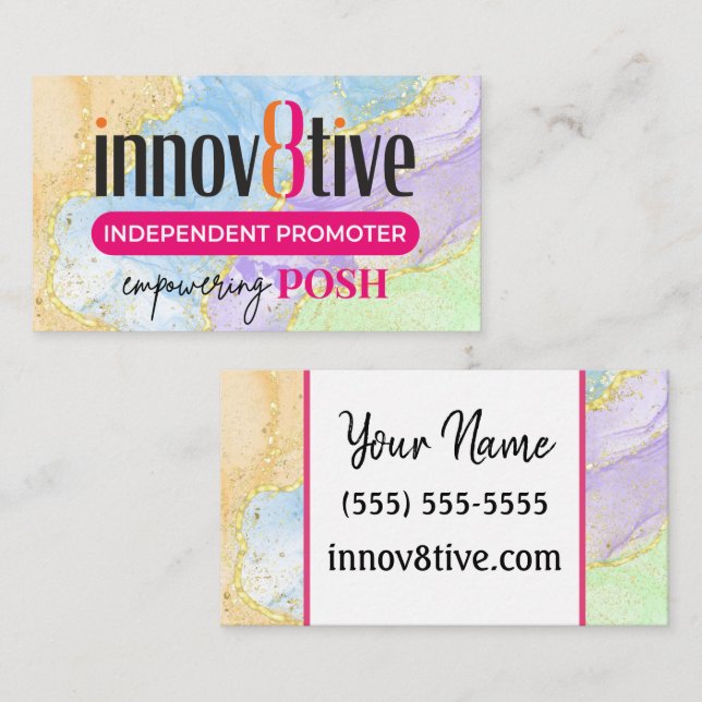 Marble gold Innov8tive Posh business card (Front/Back)