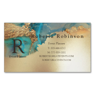 Marble Gold Magnetic Business Card