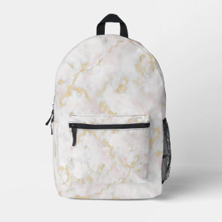 Marble Gold print backpack bookbag