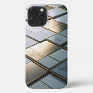 Marble Gold Tiles Luxury Geometry iPhone 13 Pro Max Case