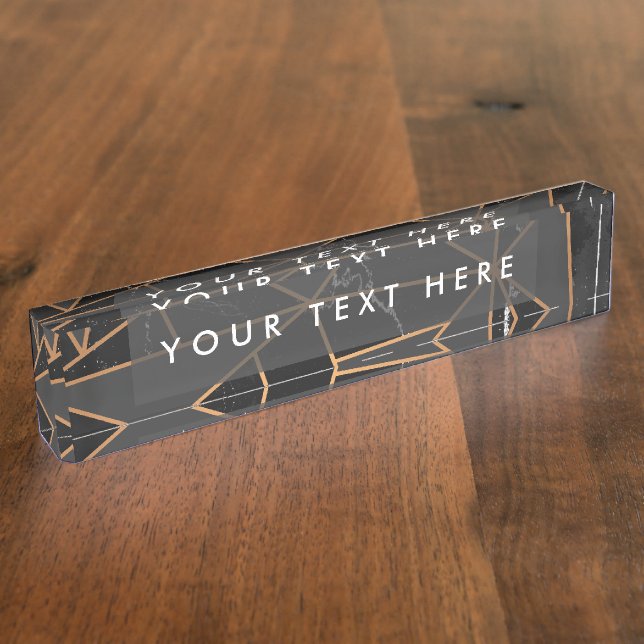 Marble Golden Mosaic Nameplate (Side)
