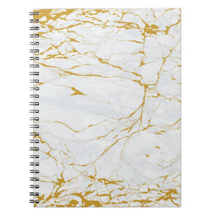 Marble Golden Texture Seamless Pattern Notebook