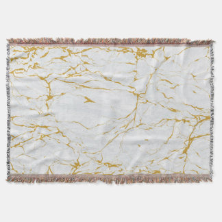 Marble Golden Texture Seamless Pattern Throw Blanket