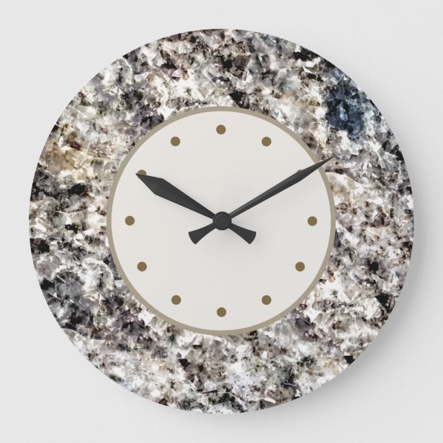 Marble Granite Art Home Decor Large Clock (Front)