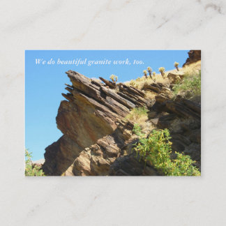 Marble & Granite fabrication installation & repair Business Card