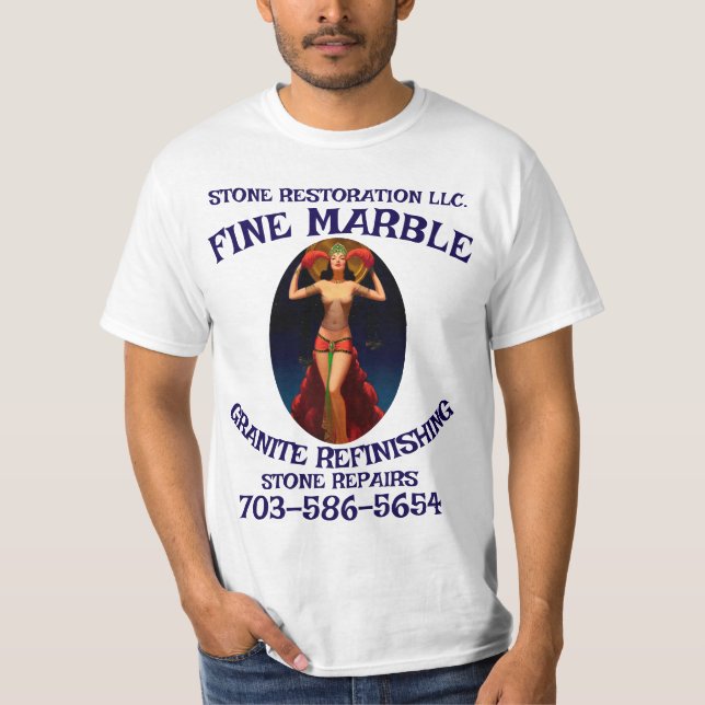 Marble Granite Refinishing Repair 703-586-5654 VA T-Shirt (Front)