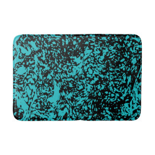 Marble Granite Texture Blue Bath Mat
